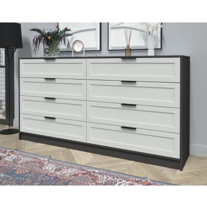 Kомод Тренд КТ-К197 (Антрацит ЛДСП/ Грей ЛМДФ) Ш1965 В1020 Г451